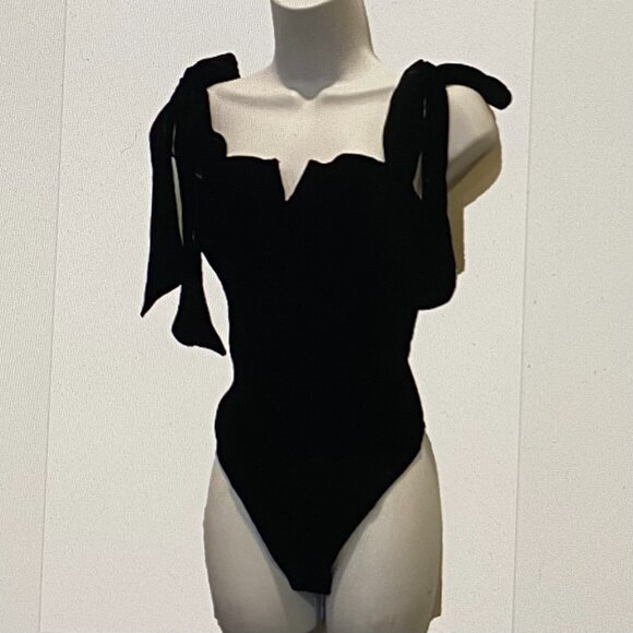 FREE PEOPLE INTIMATELY LOLA BLACK BODYSUIT XS - Picture 3 of 4